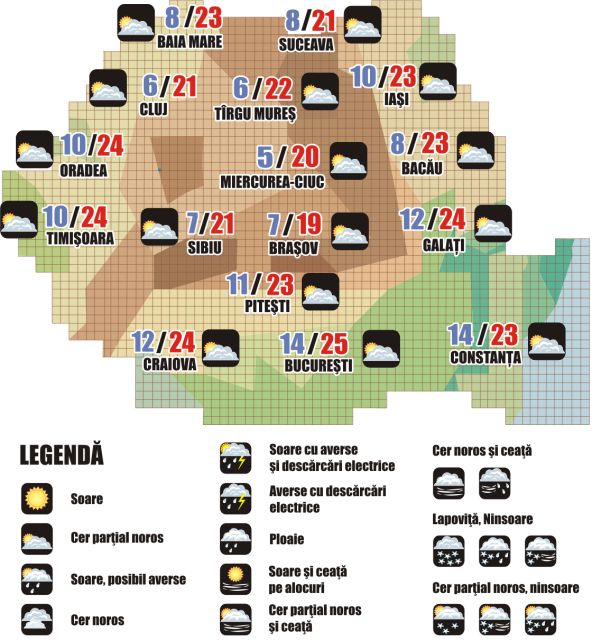Prognoza meteo (31.05. - 01.06.2025)
